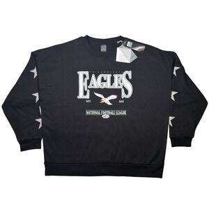 Gameday Couture Philadelphia Eagles Sweatshirt Women M Black Rhinestone NWTStars